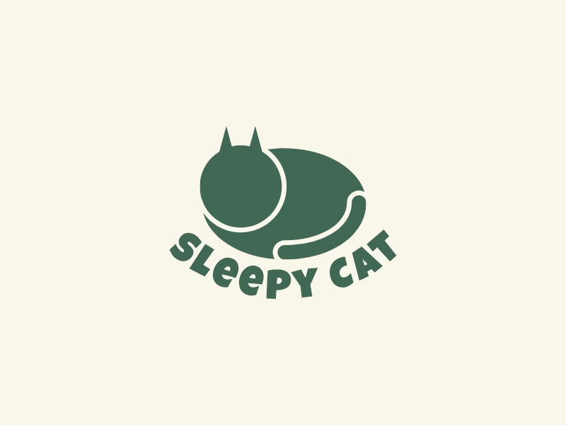 Sleepy Cat logo design