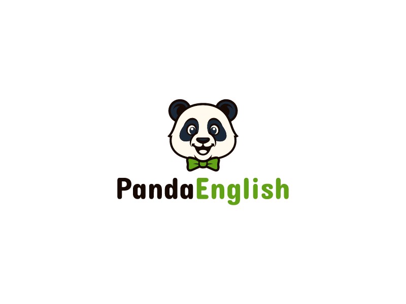 Panda English logo design