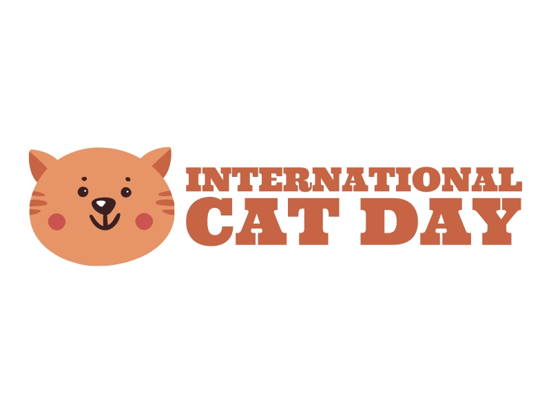 International Cat Day logo design