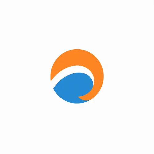 round icon for ocean wave