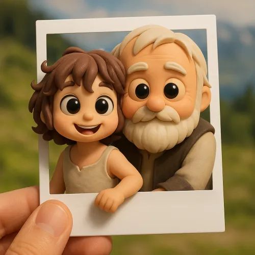3D Clay Polaroid