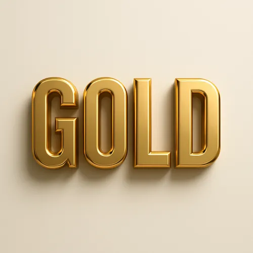3D Gold Text